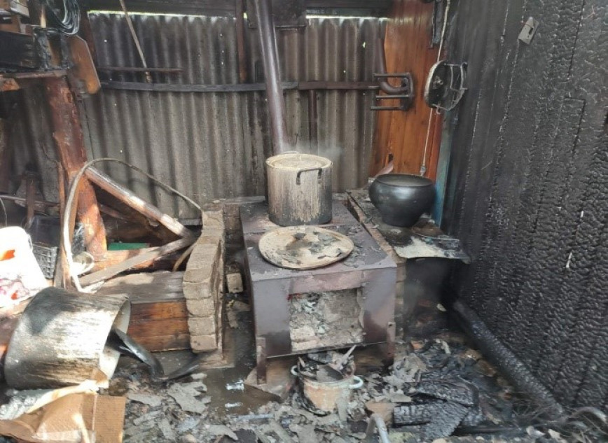 В Ушачах произошёл пожар в хозяйственной постройке