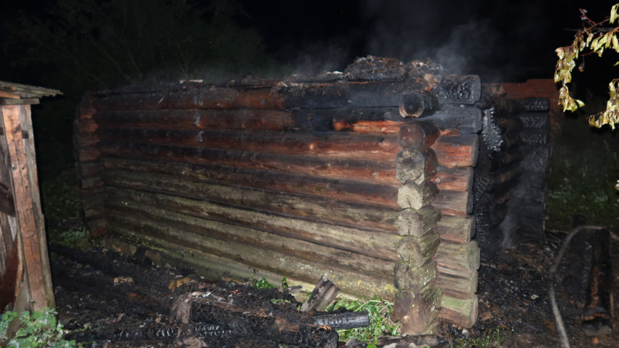 Пожар бани в Веркудском сельсовете